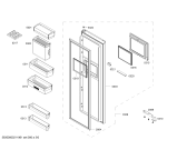 Схема №3 KAN93S8ATI с изображением Дверь для холодильника Bosch 00715216
