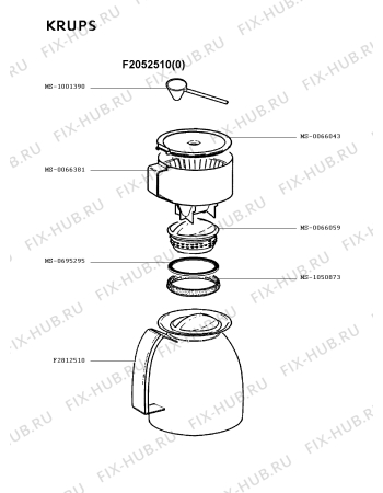 Схема №1 F2064210(0) с изображением Выключатель для кофеварки (кофемашины) Krups MS-0059733