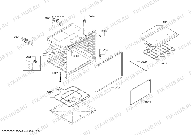 Схема №4 HBN8651UC Bosch с изображением Панель управления для электропечи Bosch 11005322