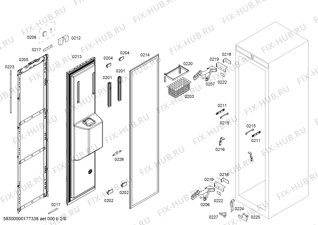 Схема №3 CIB30MIIR5 с изображением Водяной фильтр для холодильника Bosch 00667137
