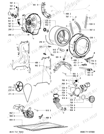 Схема №2 711 GT/BC с изображением Запчасть для стиральной машины Whirlpool 481221479353