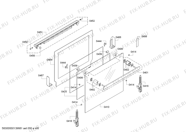 Взрыв-схема плиты (духовки) Bosch HBA36T650 - Схема узла 04