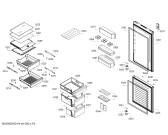 Схема №1 KGN49SQ3AR Bosch с изображением Дверь морозильной камеры для холодильной камеры Bosch 00777990