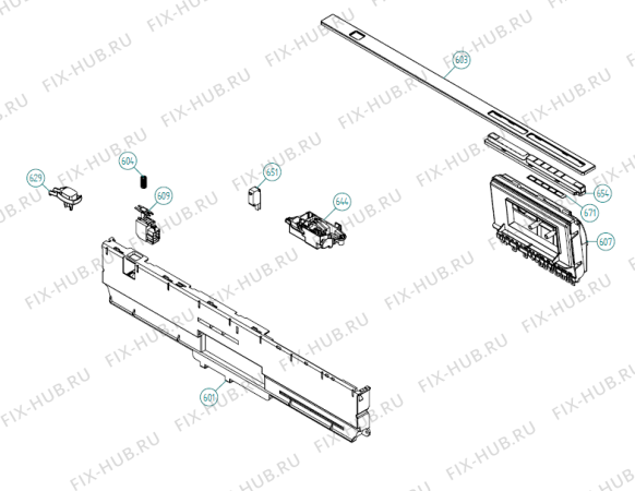 Взрыв-схема посудомоечной машины Asko D5253 FS TW   -SS FS Soft (339149, DW70.3) - Схема узла 06