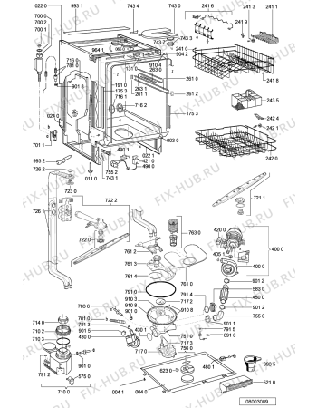 Схема №2 ADG 9340 с изображением Обшивка для посудомоечной машины Whirlpool 481245371851
