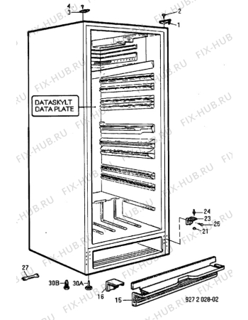 Взрыв-схема холодильника Elektro Helios KS380-2 - Схема узла C10 Cabinet