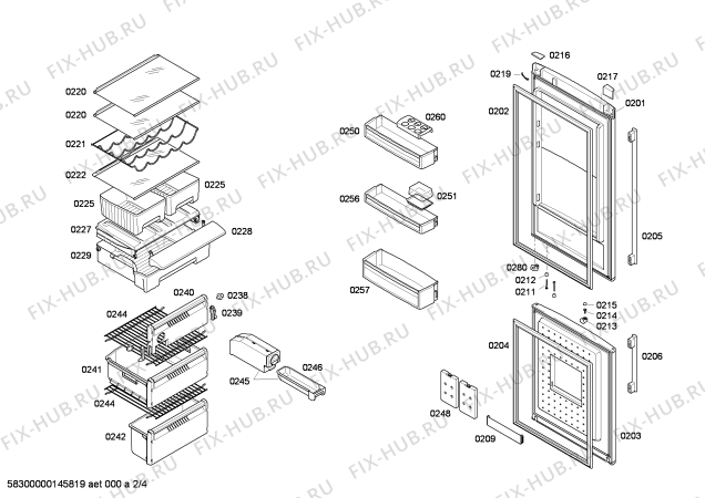 Схема №1 K5870X3 с изображением Поднос для холодильника Bosch 00667780