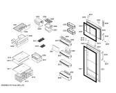 Схема №2 KDN45A03NE с изображением Дверь для холодильника Bosch 00248230