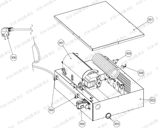 Взрыв-схема сушильного шкафа Asko DC7583W (429998, DC7583W) - Схема узла 03