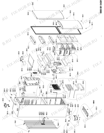 Схема №1 KGNA 301 NOFROST/1 W с изображением Дверка для холодильника Whirlpool 481241610808