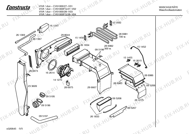 Схема №2 CV61000FG Constructa VIVA DUO с изображением Инструкция по эксплуатации для стиральной машины Bosch 00522265