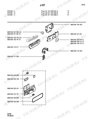 Взрыв-схема посудомоечной машины Electrolux ESI661X  EDELSTAHL - Схема узла Section1