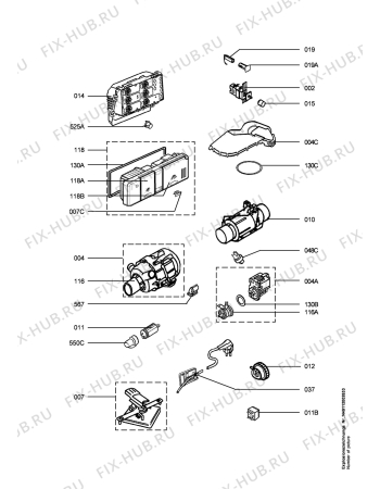 Схема №3 FAV65053UM с изображением Блок управления для электропосудомоечной машины Aeg 973911236230000