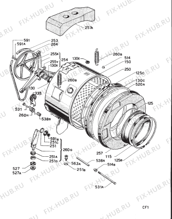 Взрыв-схема стиральной машины Arthurmartinelux 789.10 - Схема узла Functional parts 267