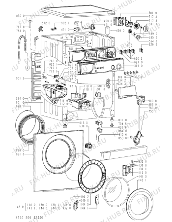 Схема №1 FL 5064/2 с изображением Обшивка для стиралки Whirlpool 481245214588