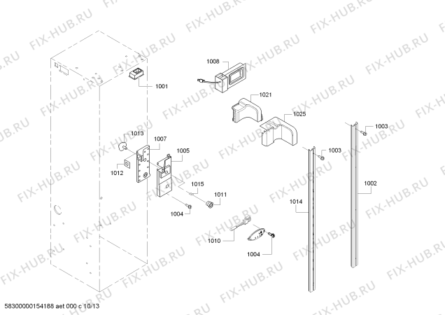 Схема №3 KBUIT4255E с изображением Труба для посудомойки Bosch 00646998