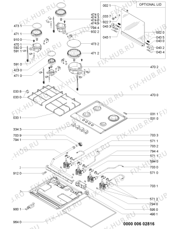 Схема №1 AKR360IX (F093490) с изображением Руководство для плиты (духовки) Indesit C00382122