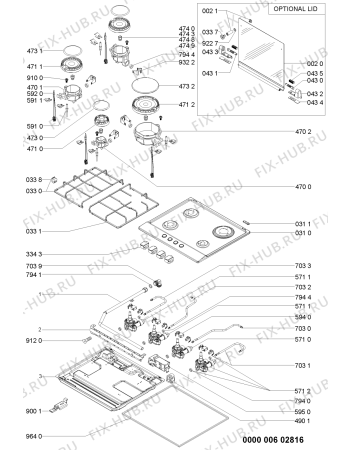 Схема №1 AKR360IX (F093490) с изображением Накладка для духового шкафа Indesit C00381715