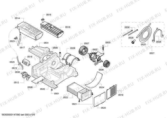 Схема №3 3SC81601A с изображением Панель управления для сушилки Bosch 00675251