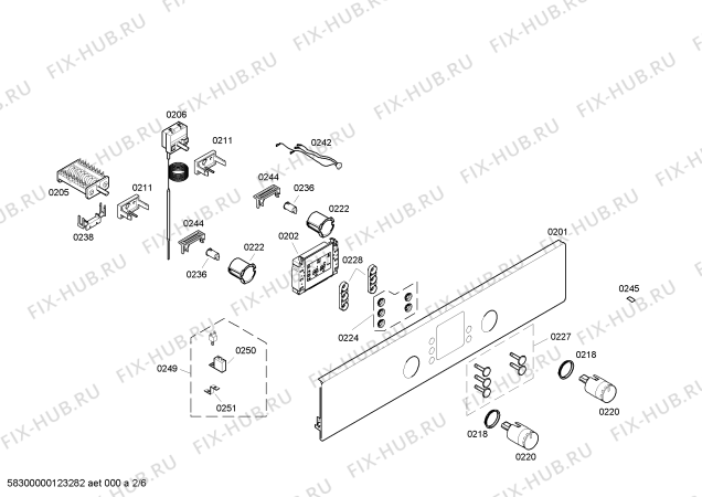Схема №4 HBN43K550B с изображением Панель управления для плиты (духовки) Bosch 00443998