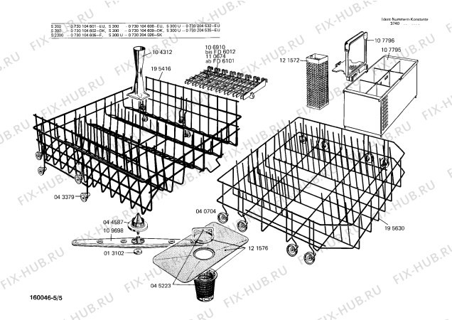 Схема №3 0730104602 S300 с изображением Переключатель для посудомойки Bosch 00050624