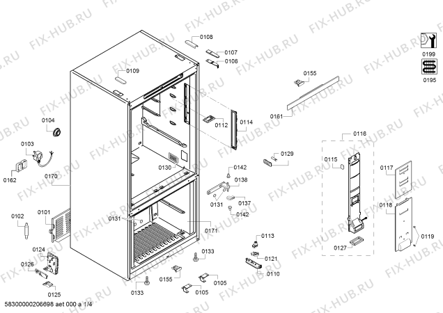 Схема №2 BD3186I3AN PROFILO с изображением Панель для холодильника Bosch 11021554