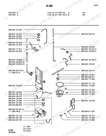 Взрыв-схема посудомоечной машины Electrolux ESF645  WEISS - Схема узла Water softener 066