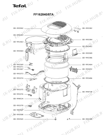 Схема №1 FF162840/87A с изображением Электропитание для тостера (фритюрницы) Tefal SS-994738