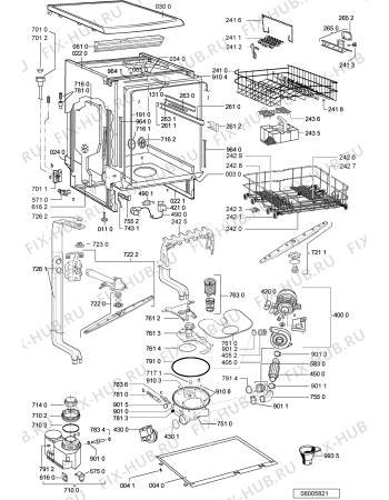 Схема №1 ADP 6637 AL с изображением Панель для посудомоечной машины Whirlpool 481245373618