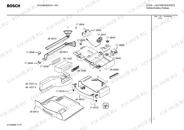 Взрыв-схема холодильника Bosch KGU66920 - Схема узла 06