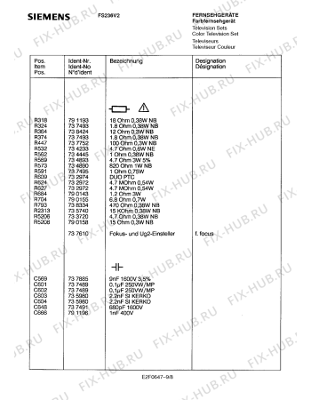 Взрыв-схема телевизора Siemens FS236V2 - Схема узла 09