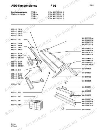 Схема №1 770 D - B с изображением Обшивка для электровытяжки Aeg 8996600137625