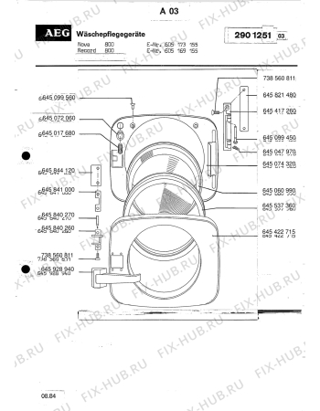 Взрыв-схема посудомоечной машины Aeg LAV530 - Схема узла Section2