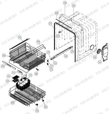 Взрыв-схема посудомоечной машины Gorenje DM 17 SE   -White Bi (900001023, DW20.1) - Схема узла 02