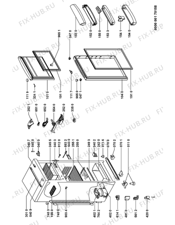 Схема №1 ARC 2980/PB с изображением Элемент корпуса для холодильника Whirlpool 481245228368