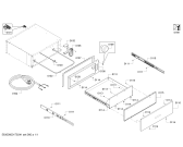 Схема №1 HWD5751UC Bosch с изображением Панель выдвижного ящика для плиты (духовки) Bosch 11000694