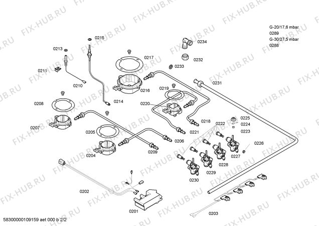 Взрыв-схема плиты (духовки) Bosch PCD685FBR Bosch - Схема узла 02