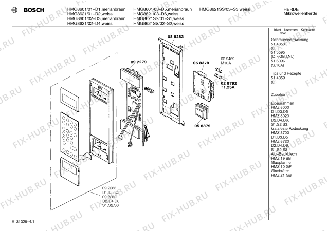 Схема №2 HMG8601 с изображением Передняя панель для микроволновки Bosch 00092283