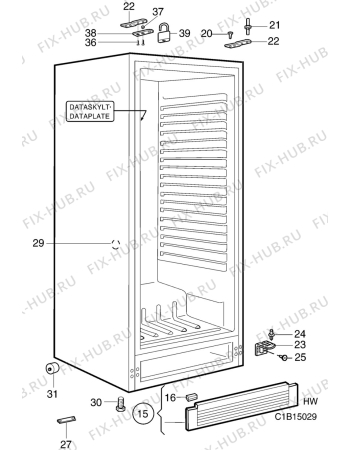 Взрыв-схема холодильника Electrolux ER8900C - Схема узла C10 Cabinet