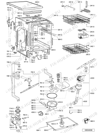 Схема №1 ADP 6600 WH с изображением Блок управления для посудомоечной машины Whirlpool 481221838699