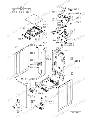 Схема №1 AWT 2281 с изображением Обшивка для стиральной машины Whirlpool 481245213346