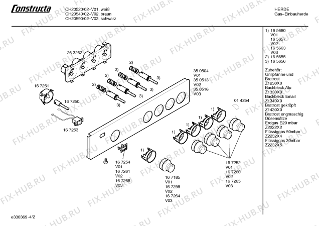 Схема №1 CH20540 с изображением Панель управления для плиты (духовки) Bosch 00350513