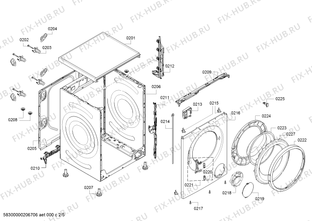 Схема №3 WAT24661ES с изображением Панель управления для стиралки Bosch 11023897