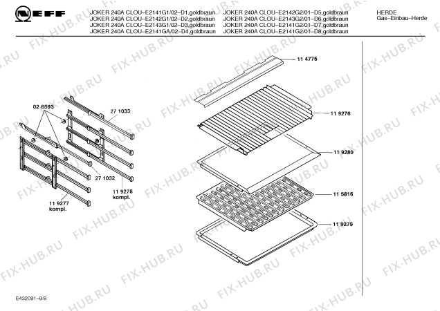 Схема №5 E2132G2GB 2071.04-10 с изображением Планка для плиты (духовки) Bosch 00281816