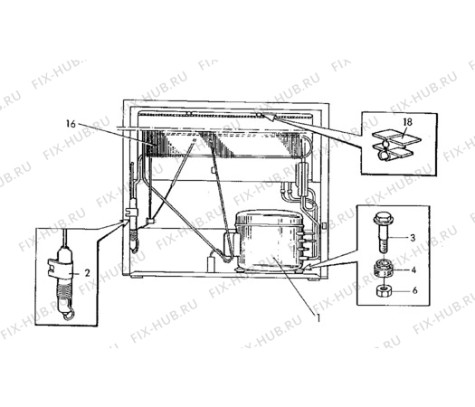 Взрыв-схема холодильника Electrolux TF1108A - Схема узла Cooling system 017