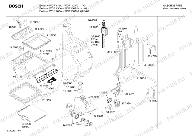 Схема №4 WOP130A Exclusiv WOP130A с изображением Панель управления для стиральной машины Bosch 00432171