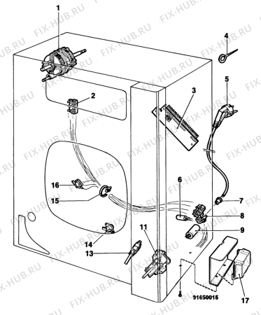 Взрыв-схема комплектующей Privileg COMPCD-E - Схема узла W40 Electrical details G