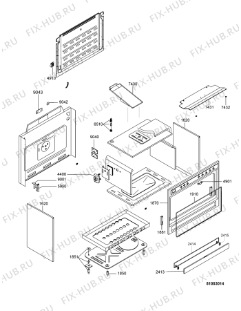 Схема №3 ACM 930/1 WH с изображением Рассекатель для духового шкафа Whirlpool 480121104342