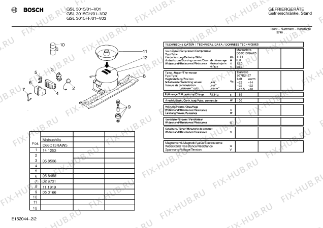 Взрыв-схема холодильника Bosch GSL3015CH - Схема узла 02