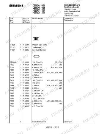 Схема №7 FS337M4 с изображением Инструкция по эксплуатации для телевизора Siemens 00531300